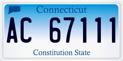 CT license plate AC67111