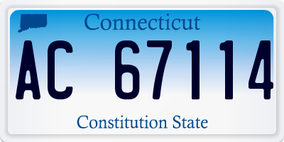 CT license plate AC67114