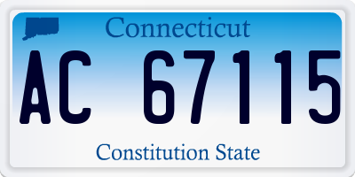 CT license plate AC67115