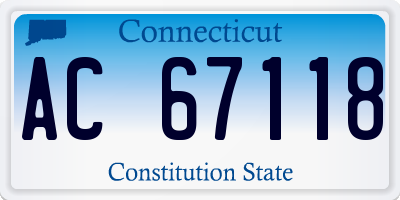 CT license plate AC67118