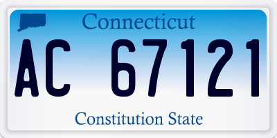 CT license plate AC67121