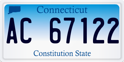 CT license plate AC67122