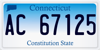 CT license plate AC67125