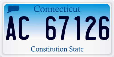 CT license plate AC67126
