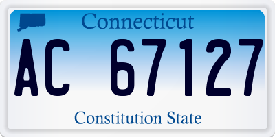 CT license plate AC67127