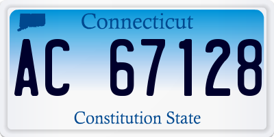 CT license plate AC67128