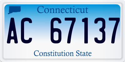 CT license plate AC67137