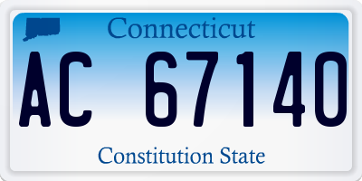 CT license plate AC67140