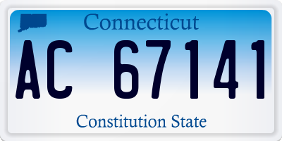 CT license plate AC67141