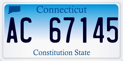 CT license plate AC67145