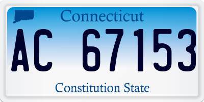 CT license plate AC67153