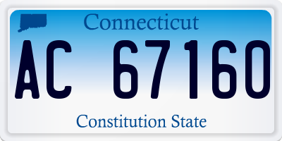 CT license plate AC67160