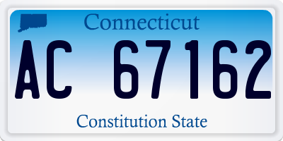 CT license plate AC67162