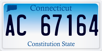 CT license plate AC67164
