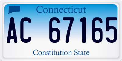 CT license plate AC67165