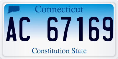 CT license plate AC67169
