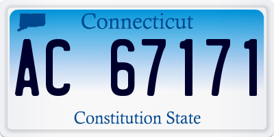 CT license plate AC67171