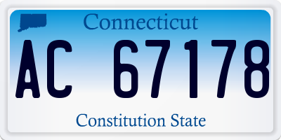 CT license plate AC67178