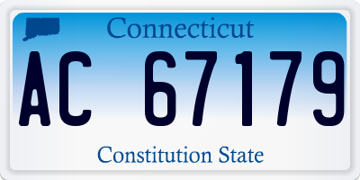 CT license plate AC67179
