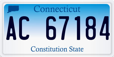 CT license plate AC67184