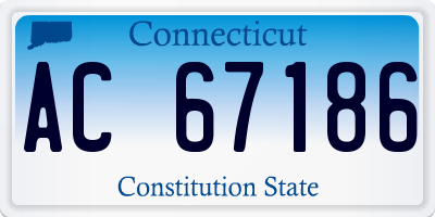CT license plate AC67186