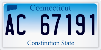 CT license plate AC67191