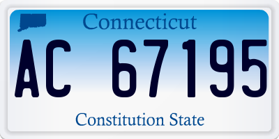 CT license plate AC67195