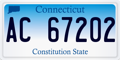 CT license plate AC67202