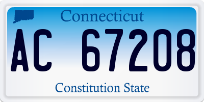 CT license plate AC67208