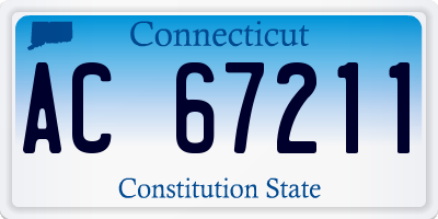 CT license plate AC67211