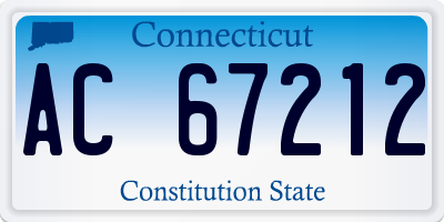 CT license plate AC67212