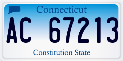 CT license plate AC67213
