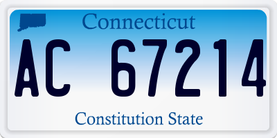 CT license plate AC67214