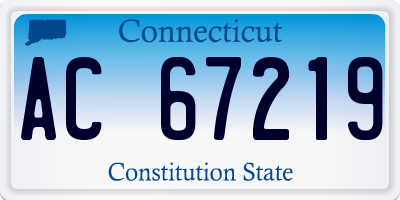 CT license plate AC67219