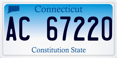 CT license plate AC67220