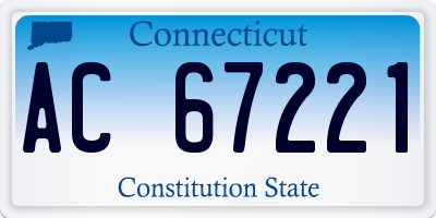 CT license plate AC67221