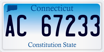 CT license plate AC67233