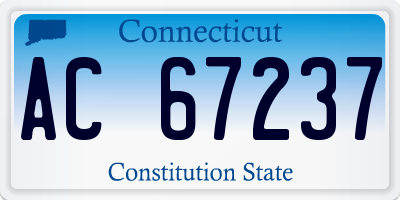 CT license plate AC67237