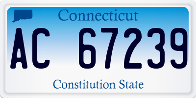 CT license plate AC67239