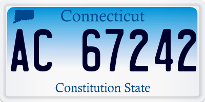 CT license plate AC67242