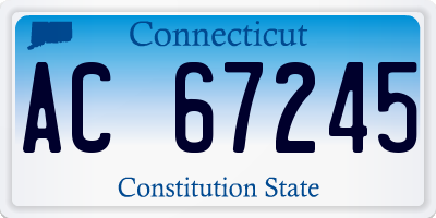 CT license plate AC67245