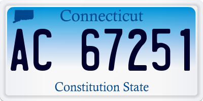 CT license plate AC67251