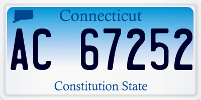 CT license plate AC67252