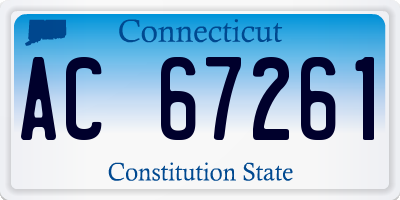 CT license plate AC67261