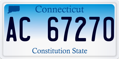 CT license plate AC67270
