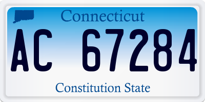CT license plate AC67284
