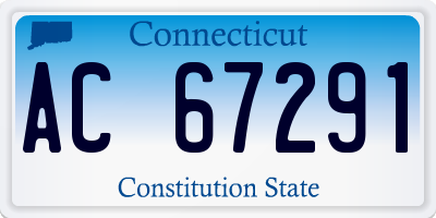 CT license plate AC67291
