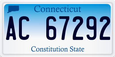 CT license plate AC67292