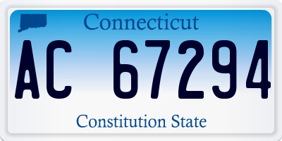 CT license plate AC67294