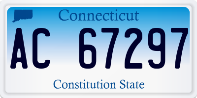 CT license plate AC67297